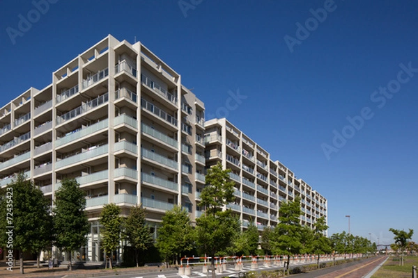 Fototapeta 新興住宅地の大型マンション