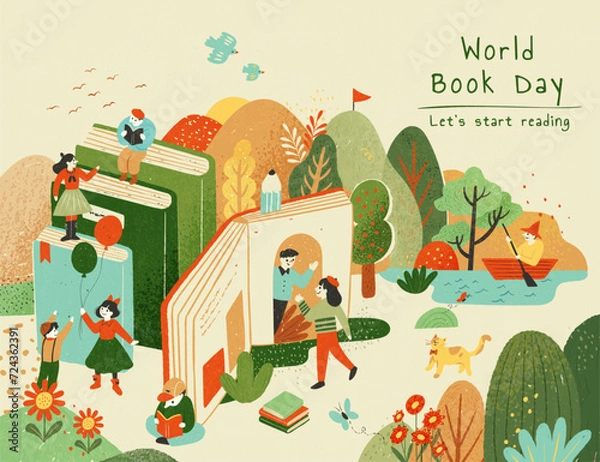 Obraz Spokojny światowy plakat Day Day