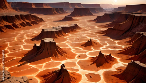 Obraz sunset in the desert
