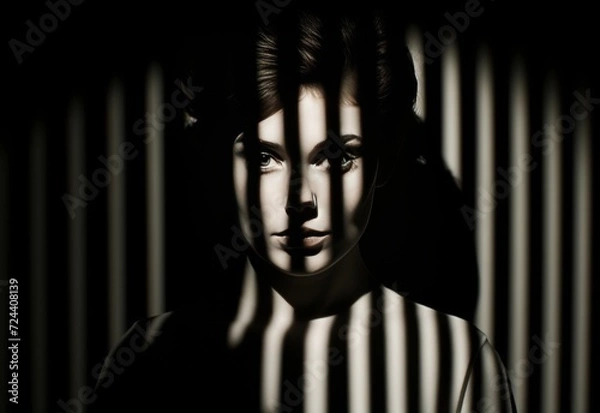 Fototapeta Woman Behind Bars