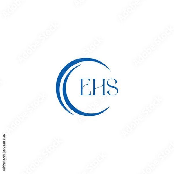 Fototapeta EHS logo. E H S design. WhitE H SHS letter. EHS, E H S letter logo SET design. Initial letter EHS linked circle uppercase monogram logo. E H S letter logo SET vector design. EHS letter logo design	
