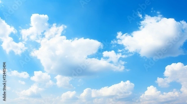 Fototapeta blue sky background with tiny cloud