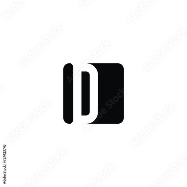 Fototapeta Vector Logo Letter D. elegant, simple, minimal, and luxury serif font alphabet letter D logo design