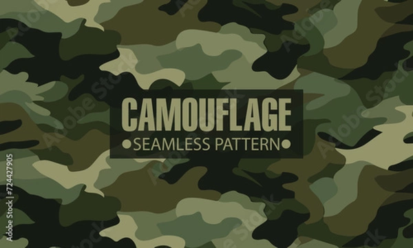 Fototapeta seamless camouflage army pattern for military uniform  ,fabric, textile, camouflaged, clothing, wallpaper, brown, material isolated vector design,
