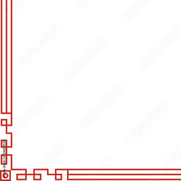 Fototapeta Red Chinese Corner