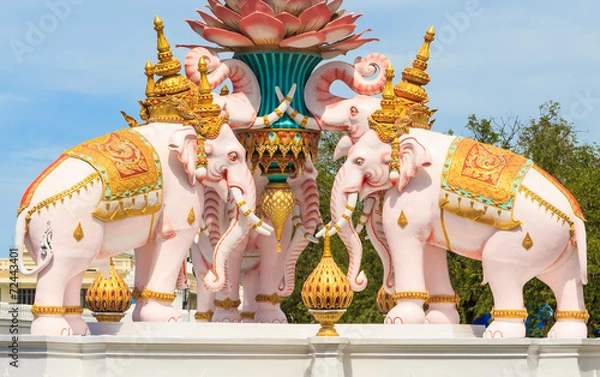 Obraz White Elephant Statue