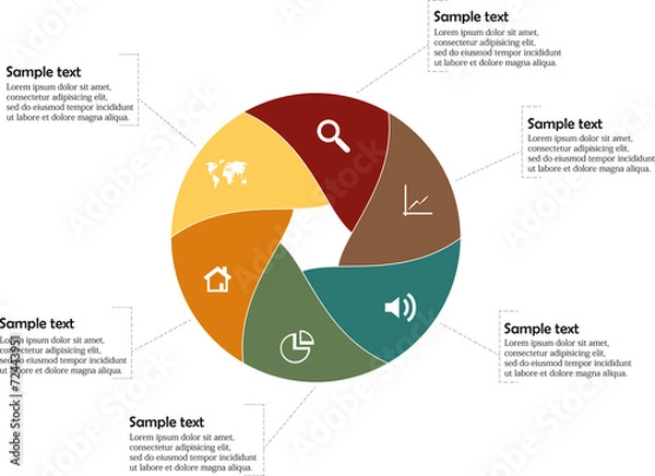 Fototapeta Hexagon infographic