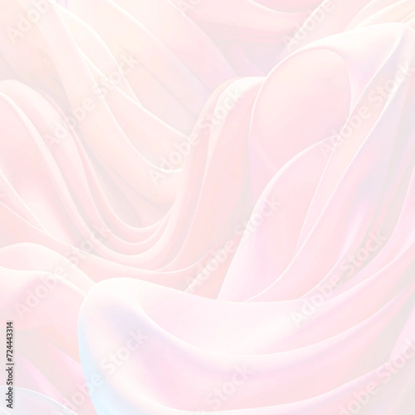 Fototapeta Abstract bright light pink and white cloth waves texture background soft wavy curve pattern