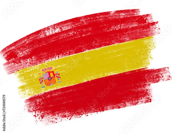 Obraz spain flag with paint strokes
