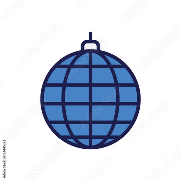 Fototapeta Disco Ball icon with white background vector stock illustration