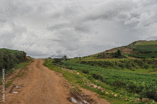 Obraz Landscape in the middle of the Peruvian Andes