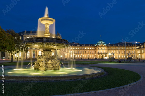 Obraz Square Schlossplatz, Stuttgart, Niemcy