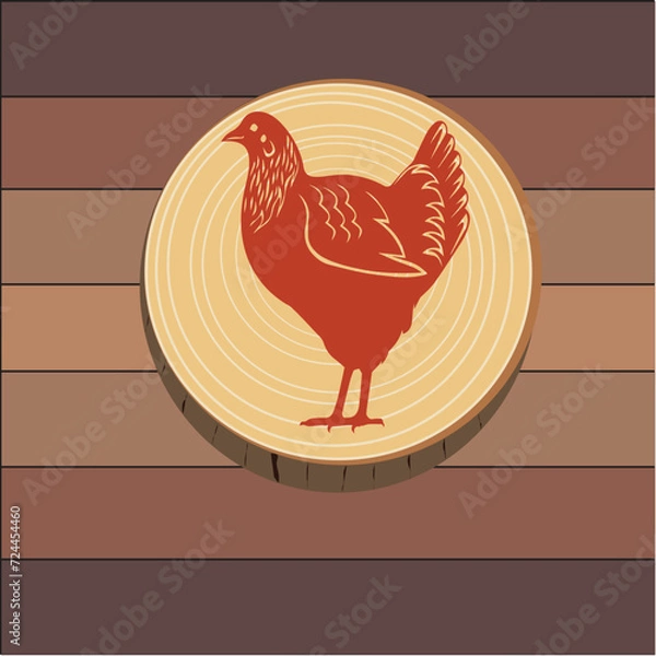 Obraz rooster on the background