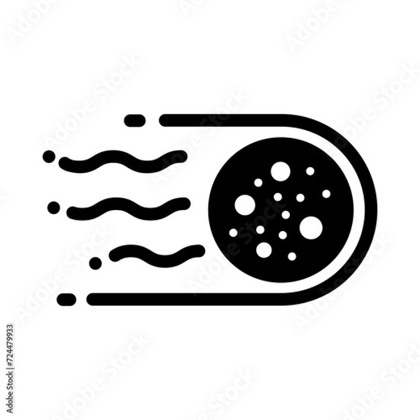 Fototapeta Meteor icon in glyph style. Icon about outer space