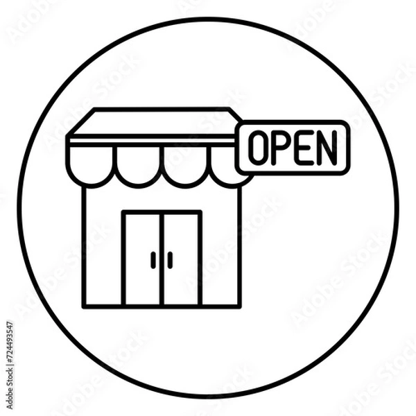 Fototapeta business line icon