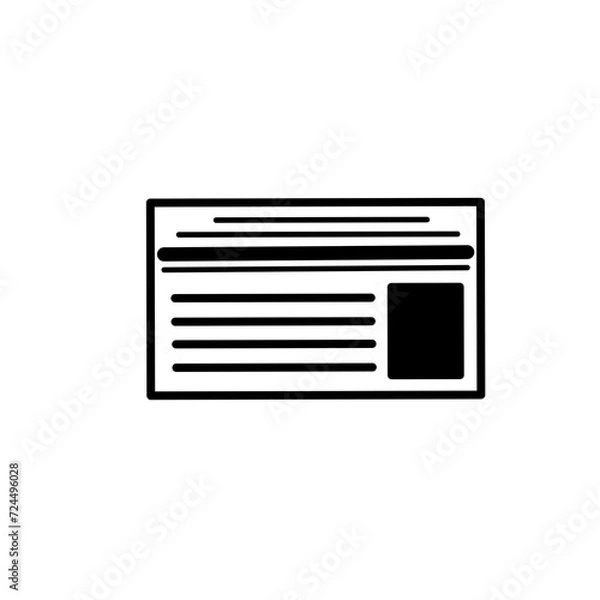 Fototapeta Card icon