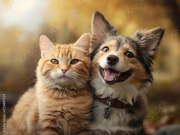 Obraz cat and dog