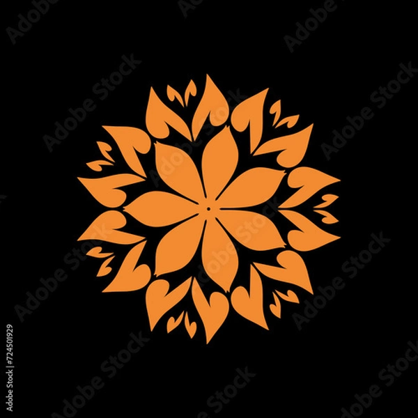 Obraz Traditional Thai flower ornament design icon vector
