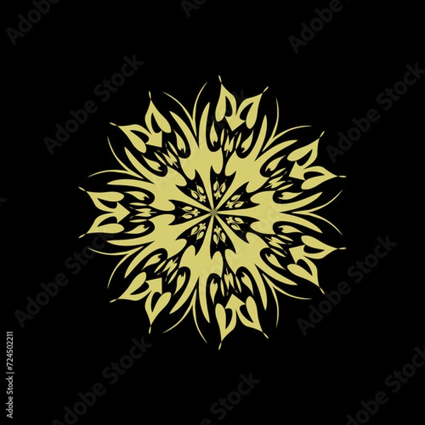 Fototapeta Circular mandala color pattern for Henna