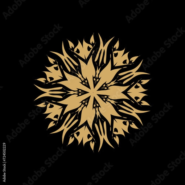 Fototapeta Circular mandala color pattern for Henna