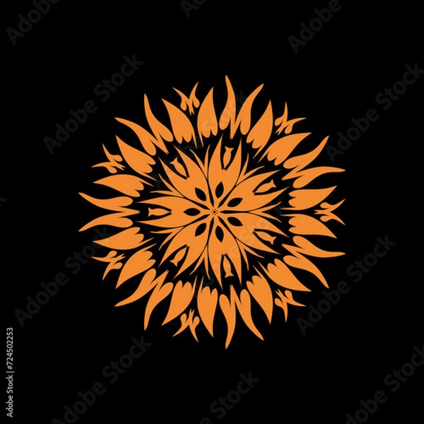 Fototapeta Circular mandala color pattern for Henna