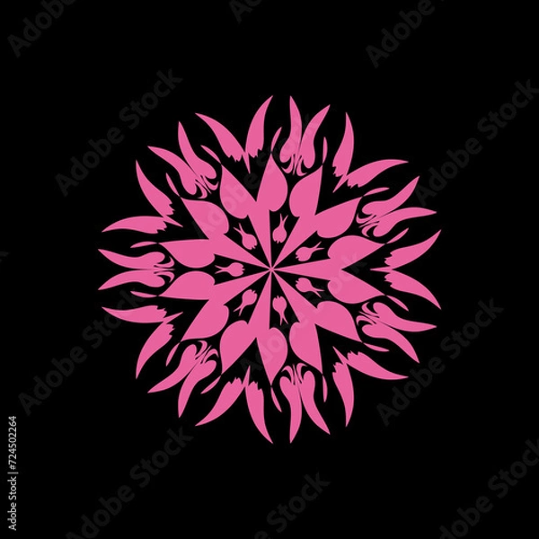 Fototapeta Circular mandala color pattern for Henna