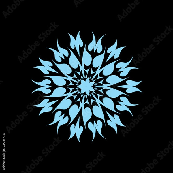 Fototapeta Circular mandala color pattern for Henna