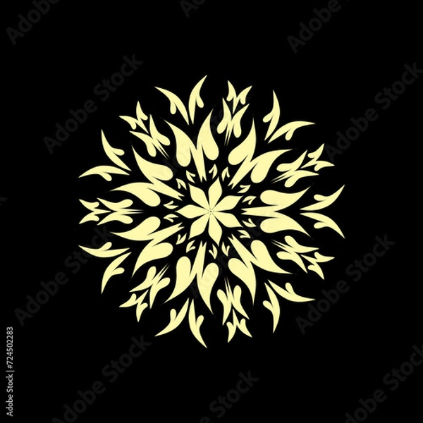 Fototapeta Circular mandala color pattern for Henna