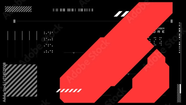 Obraz abstract futuristic background with cyberpunk style design