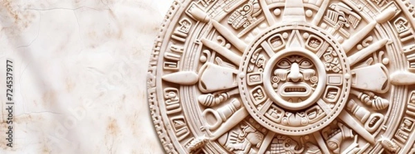 Obraz Stone carved with Mayan art