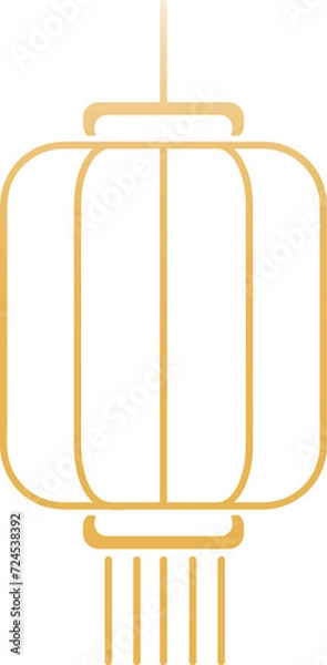 Fototapeta Golden chinese lantern element vector