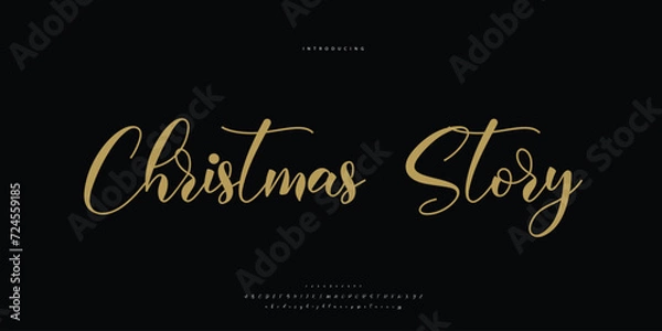 Fototapeta signature Font Calligraphy Logotype Script Brush Font Type Font lettering handwritten	
