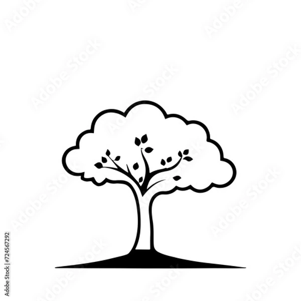 Fototapeta tree isolated on white, a beautiful tree .