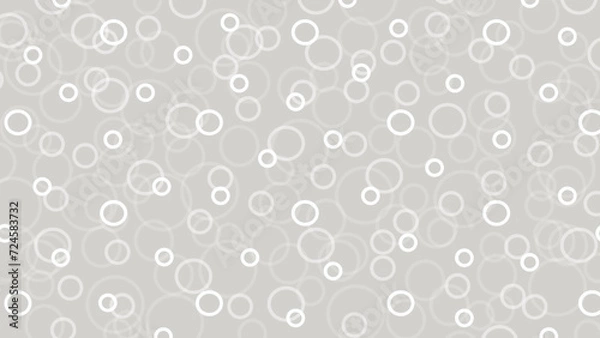 Fototapeta Grey seamless pattern with white circles