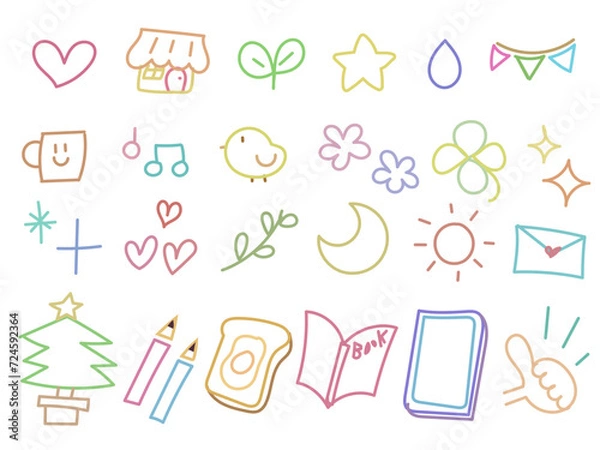 Obraz 手描きボールペン風イラスト