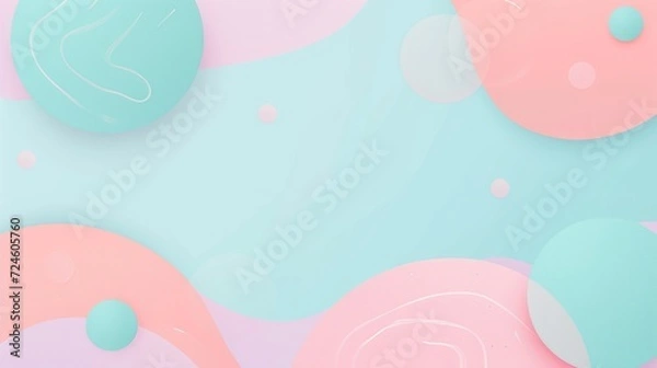 Fototapeta Colorful geometric background with fluid shapes