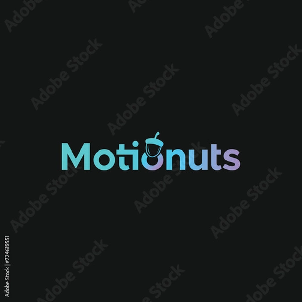 Obraz Motionuts Logo Design, Nut and M logo, Motion Company Logo, Logo with Nut