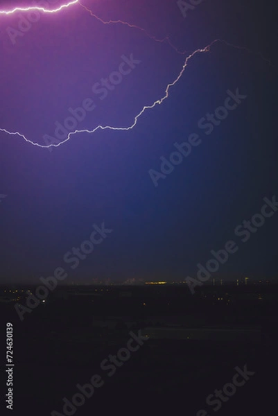 Obraz lightning in the night