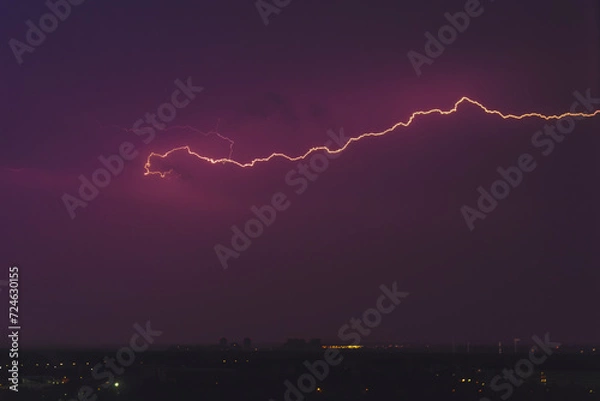 Obraz lightning in the night