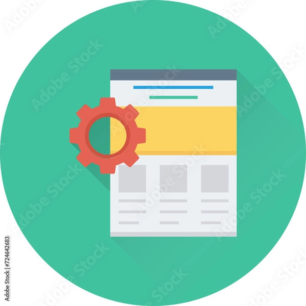 Fototapeta Web Setting Vector Icon