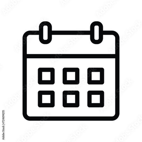 Obraz Calendar Icon Vector Design Illustration