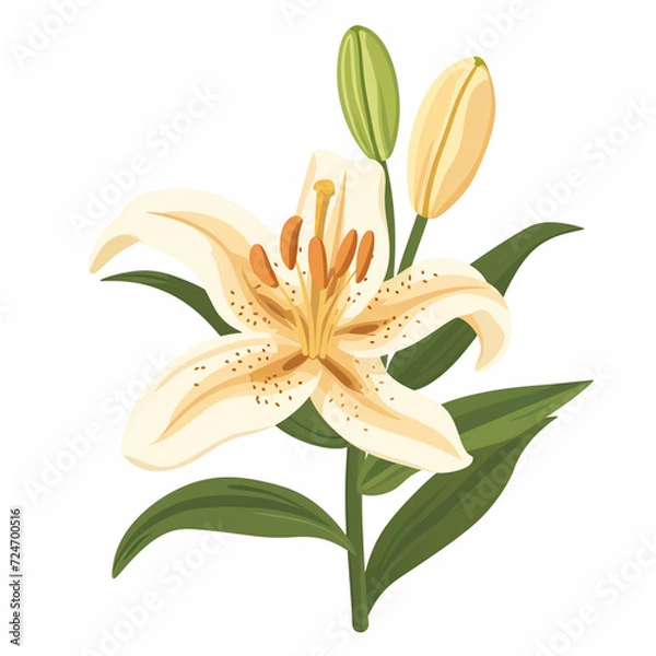 Obraz lily flower isolated on white background