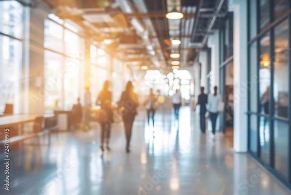Fototapeta Busy Office Life Unveiled: Abstract Motion Blur