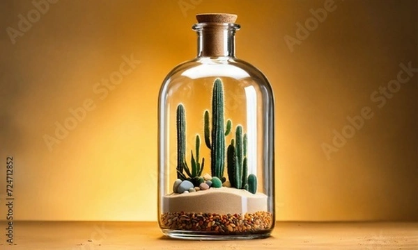 Obraz Cactua in bottle