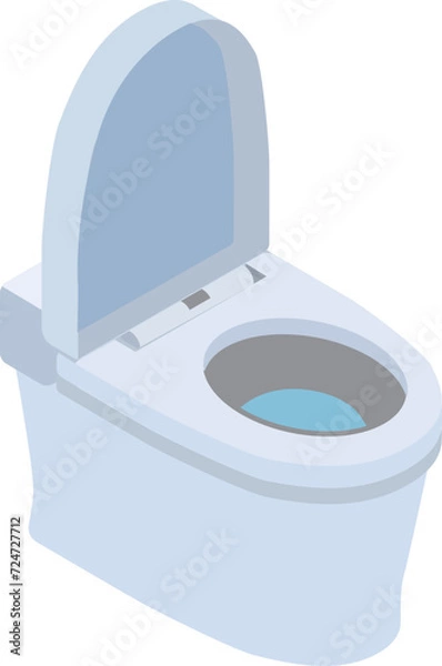 Obraz フタが開いたタンクレストイレ