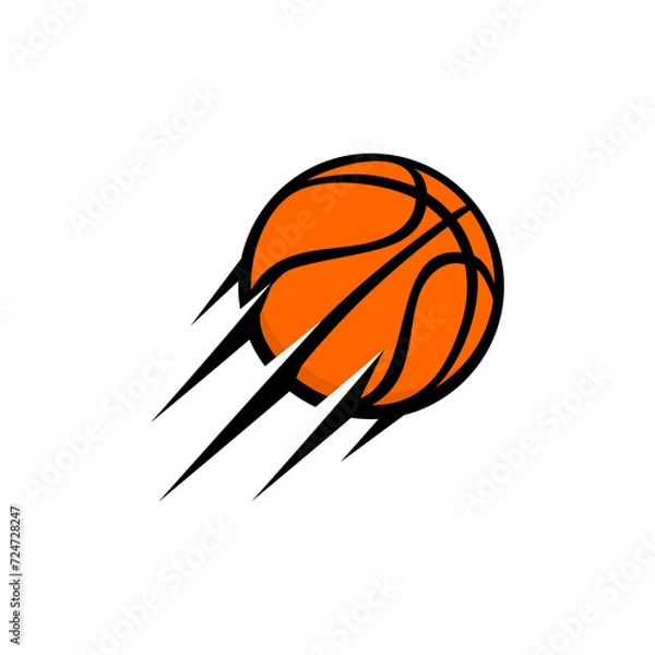 Fototapeta vector ball basketball, fast basketball