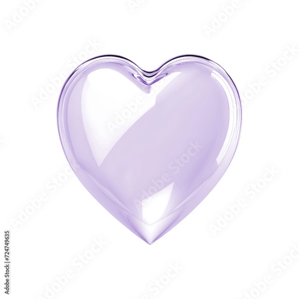 Fototapeta Heart embossed in 3D style, glossy finish, centered, realistic, UHD drawing, pen and ink, perfect composition, beautifully