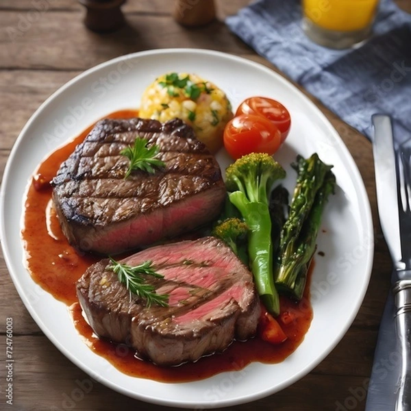 Obraz Delicious Steak Background