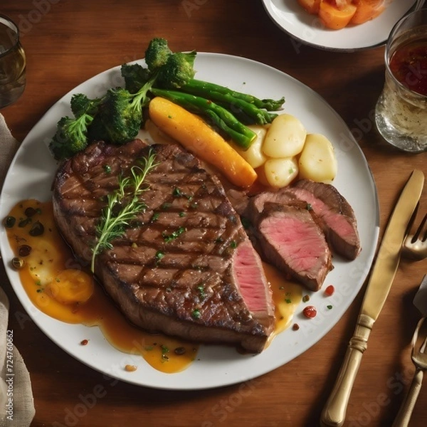 Obraz Delicious Steak Background