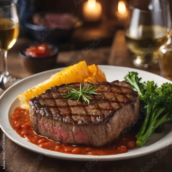 Obraz Delicious Steak Background